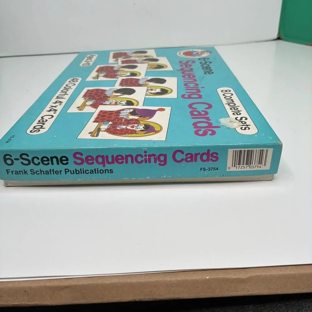 Vintage 1988 Frank Schaffer 6-Scene Sequencing Cards Homeschool Early Edition